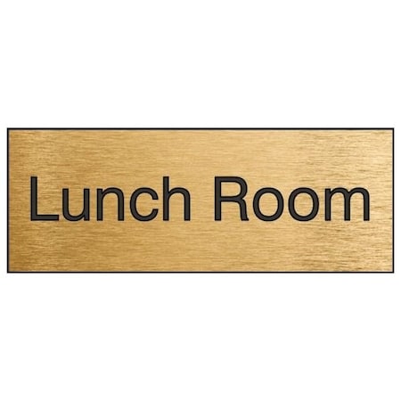 Accuform Lunch Room, Engraved Plastic, 3 in x 8 in PSG816BA